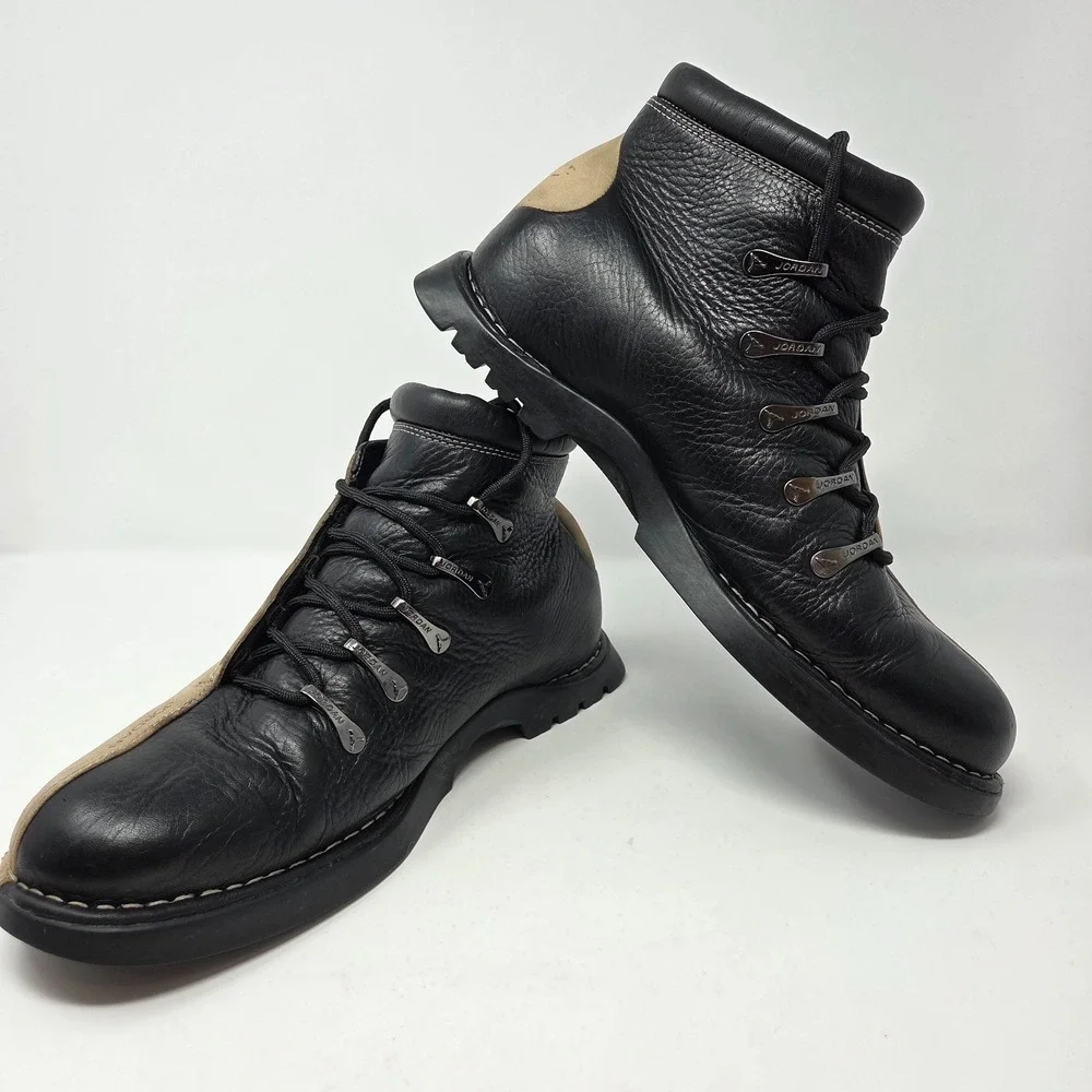 Vintage 2002 Nike Air Jordan Jumpman Two 3 Profiler Ankle Leather Boots Size 10